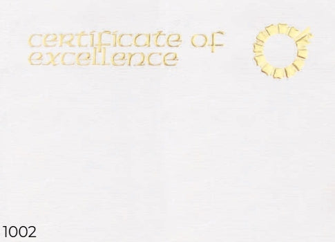 1002 Testamur - Certificate of Excellence